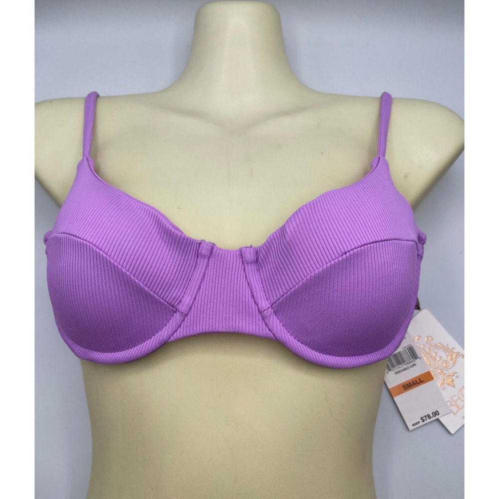 Becca Purple‎ Underwire Bikini Bralette Top Women's Size Small